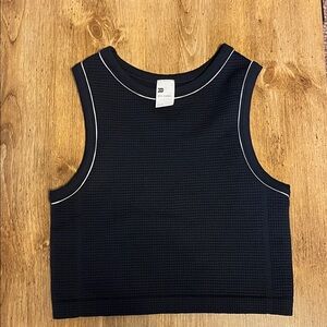 All in Motion Black Textured Crop Top - Active Wear
